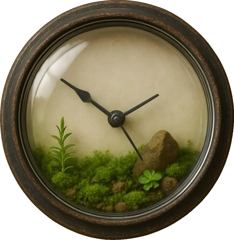 CronoTerrario - Un microecosistema vivo dentro de un reloj